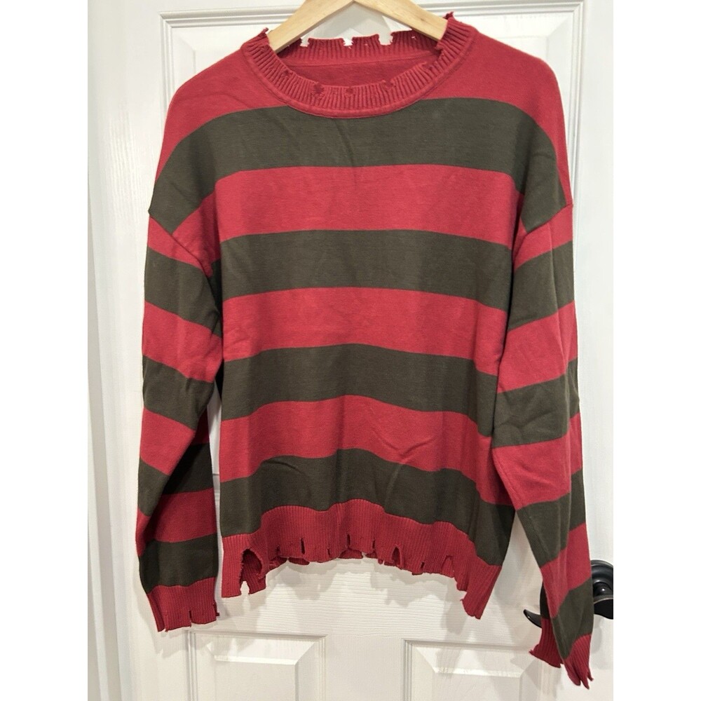 Freddy Krueger Nightmare on Elm Street Halloween Costume Sweater L/XL